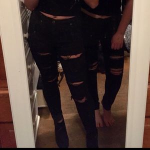 ripped topshop black jeans